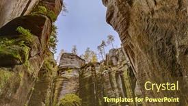 Presentation with rocks - Slide set featuring rocks-in-adrspach-teplice-nature background and a tawny brown colored foreground