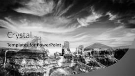  Presentation with rocks - Audience pleasing PPT theme consisting of rocks-in-canyon-black backdrop and a light gray colored foreground