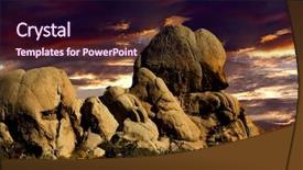  Presentation with rocks - Theme featuring rocks in joshua tree nat background and a wine colored foreground