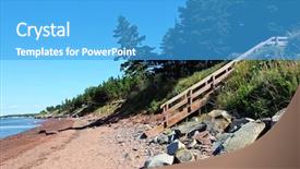  Presentation with nova scotia - Slides having rocks in nova scotia background and a teal colored foreground