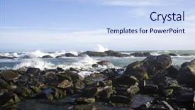 Presentation with tamil - PPT theme consisting of rocks in the sea kanyakumari background and a sky blue colored foreground