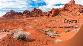  Presentation with shape - PPT theme enhanced with rocks in valley of fire background and a red colored foreground
