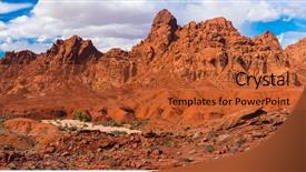  Presentation with shape - PPT layouts having rocks in valley of fire background and a red colored foreground