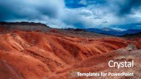  Presentation with shape - Amazing PPT layouts having rocks in valley of fire backdrop and a tawny brown colored foreground