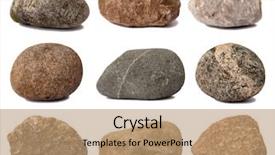  Presentation with rock - PPT layouts consisting of rocks isolated on white background and a coral colored foreground