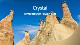  Presentation with geology rocks - Slide set consisting of rocks looking like mushrooms lit background and a  colored foreground