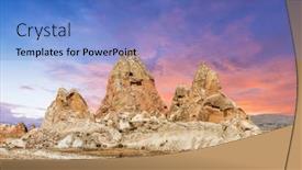  Presentation with cappadocia - Presentation theme with tooth fairy - rocks looking like teeth dramatically background and a teal colored foreground