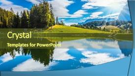  Presentation with world tourism - Audience pleasing presentation consisting of rocks of the dolomites - world backdrop and a tawny brown colored foreground