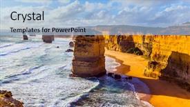  Presentation with tourism australia - Presentation design featuring rocks of the twelve apostles background and a light blue colored foreground