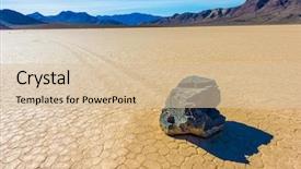  Presentation with rocks - Presentation design featuring rocks on desert salt mud background and a lemonade colored foreground