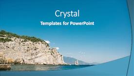  Presentation with black sea - Beautiful slides featuring rocks-on-southern-coast backdrop and a gray colored foreground