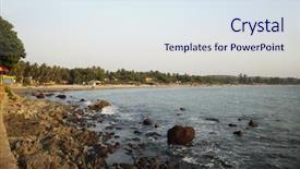  Presentation with goa - Cool new PPT layouts with rocks on the coast goa backdrop and a  colored foreground