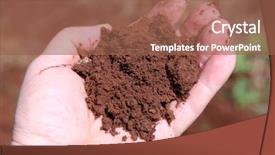  Presentation with hawaii - PPT theme featuring rocks soil - red dirt red earth maui background and a violet colored foreground