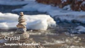  Presentation with harmony - Slide deck consisting of rocks-stack-on-the-coast background and a  colored foreground