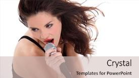  Presentation with song liric book - Amazing slide set having rockstar - singing a little song backdrop and a soft green colored foreground