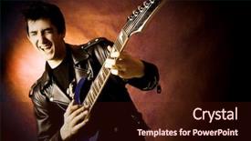  Presentation with rockstar - Cool new presentation with rockstar - studio portrait of a happy backdrop and a wine colored foreground