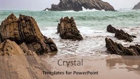  Presentation with foam - Theme featuring rocky-boulders-the-playa-de background and a  colored foreground