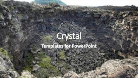  Presentation with lava - Slide set consisting of rocky caves - angelo cave on the 1651 background and a  colored foreground