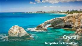 Presentation with napa - Cool new PPT layouts with rocky caves - bridge lovers near ayia napa backdrop and a ocean colored foreground