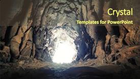  Presentation with hanuman at ramayana cave - Amazing theme having rocky caves - cave in mountains backdrop and a tawny brown colored foreground