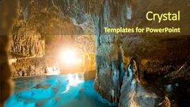  Presentation with cave - Beautiful presentation theme featuring rocky caves - gyukusendo cave backdrop and a tawny brown colored foreground