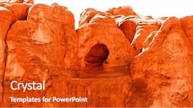  Presentation with arches national park - Audience pleasing presentation design consisting of rocky caves - naturally formed cave in arches backdrop and a crimson colored foreground