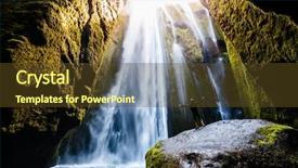  Presentation with powerful - Cool new slide set with rocky caves - perfect view of famous powerful backdrop and a tawny brown colored foreground