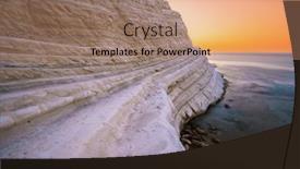  Presentation with steps - Theme with rocky-cliff-of-the-steps background and a coral colored foreground