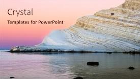  Presentation with steps - Slide deck consisting of rocky-cliff-of-the-steps background and a lemonade colored foreground