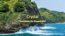  Presentation with coast - Audience pleasing slide deck consisting of near timang beach on java backdrop and a tawny brown colored foreground