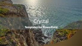  Presentation with beautiful nature - Slide set enhanced with rocky-coastline-ocean-and-sunlight background and a gray colored foreground