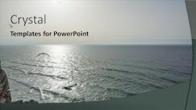  Presentation with beautiful nature - PPT theme featuring rocky-coastline-of-atlantic-ocean background and a light gray colored foreground