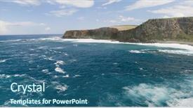  Presentation with rocky - Amazing PPT layouts having rocky-coastline-of-the-azores backdrop and a ocean colored foreground