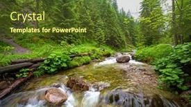  Presentation with rocky mountains - Presentation having rocky creek in tatra mountains at summer poland background and a tawny brown colored foreground