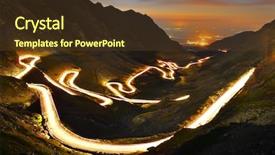  Presentation with rocky mountains - Colorful PPT layouts enhanced with rocky fagaras mountains in romania backdrop and a tawny brown colored foreground