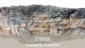  Presentation with land - Slide deck consisting of rocky land piece floating background and a gray colored foreground