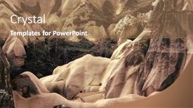  Presentation with cappadocia - PPT theme consisting of rocky-landscape-of-old-town background and a coral colored foreground