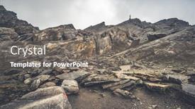  Presentation with stairway - PPT layouts featuring rocky-landscape-with-stairway background and a gray colored foreground