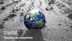  Presentation with environment protection - Presentation design consisting of rocky mars like surface concept background and a gray colored foreground