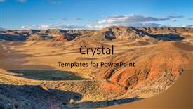  Presentation with mountain - Beautiful theme featuring rocky mountain - red mountain open backdrop and a coral colored foreground