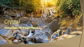  Presentation with forest stream - Slide deck featuring rocky-mountain-stream-in-pisgah background and a tawny brown colored foreground