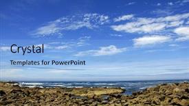  Presentation with south beach - Amazing slides having rocky mountain sunset - small beach rocks at algarve backdrop and a  colored foreground