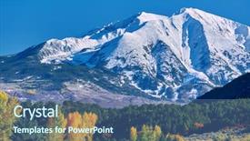  Presentation with colorado - Cool new PPT theme with rocky mountain - mount sopris autumn landscape backdrop and a ocean colored foreground