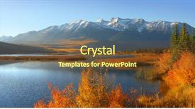  Presentation with national - PPT layouts enhanced with talbot lake panorama in jasper background and a tawny brown colored foreground
