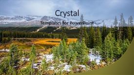  Presentation with rocky mountains - PPT theme consisting of rocky mountains in canada wetland background and a light blue colored foreground