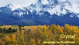  Presentation with rocky - Cool new slides with rocky mountains in colorado backdrop and a tawny brown colored foreground