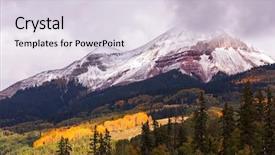  Presentation with rocky - Amazing theme having rocky mountains in colorado backdrop and a sky blue colored foreground