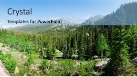  Presentation with rocky mountains - Slides enhanced with rocky mountains landscape panoramic view background and a light blue colored foreground