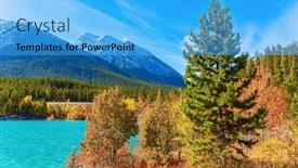  Presentation with abraham - Presentation theme having rocky-mountains-of-canada-gorgeous background and a cyan colored foreground