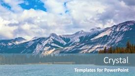  Presentation with green travel - PPT layouts featuring rocky-mountains-of-canada-indian background and a teal colored foreground